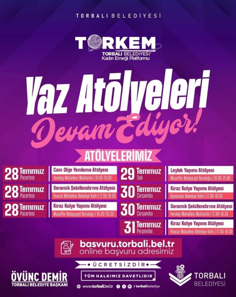Torbalı’da Yaz Atölyeleri Devam Ediyor