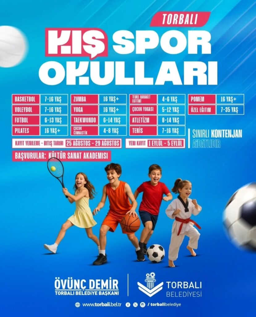 Torbalı’da Kış Spor Okulları Kayıtları Başlıyor