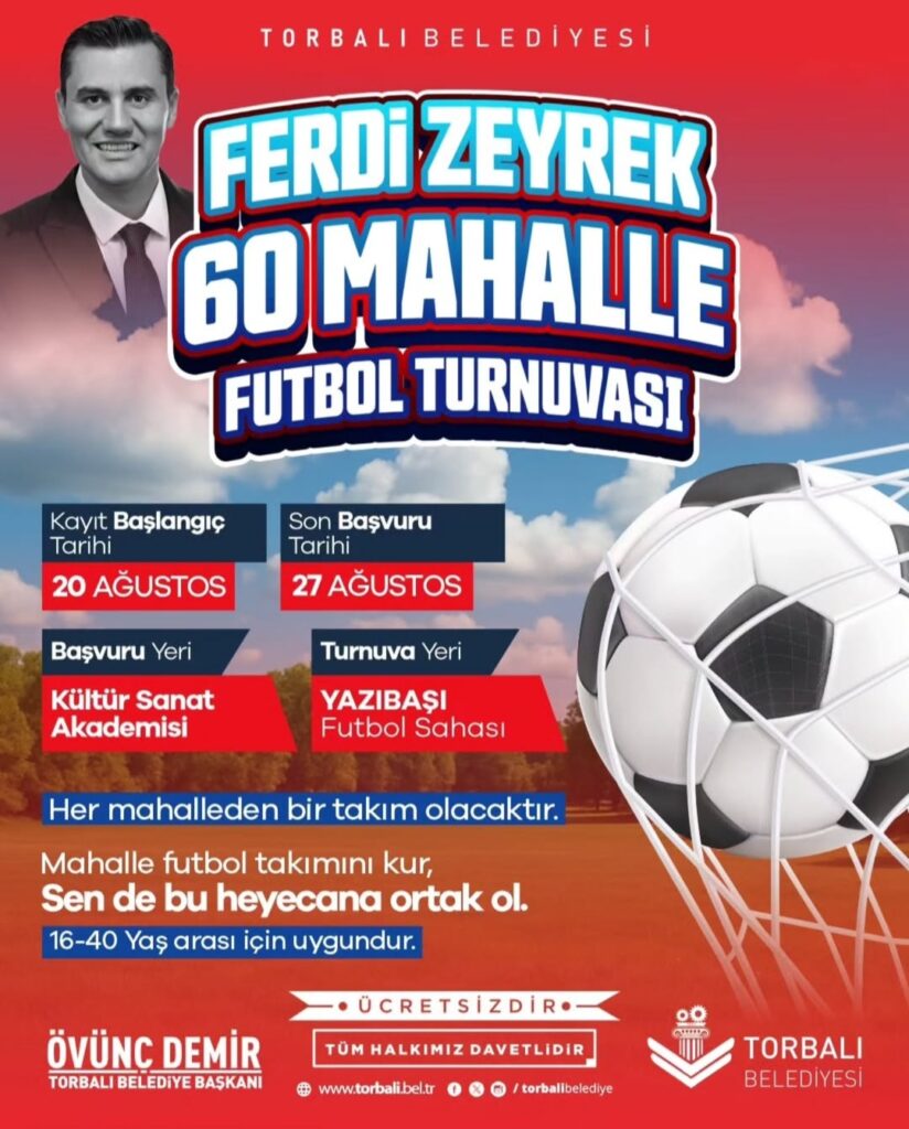 Torbalı’da Ferdi Zeyrek Anısına Futbol Turnuvası Düzenlenecek