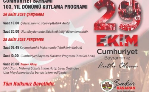 Beydağ’da Düzenlenecek 29 Ekim Cumhuriyet Bayramı Kutlama Programı Belli Oldu