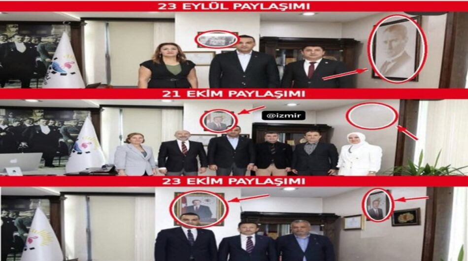 Çiğli Belediye Başkanlığı Makamındaki Fotoğraf Değişikliği Tartışma Yarattı